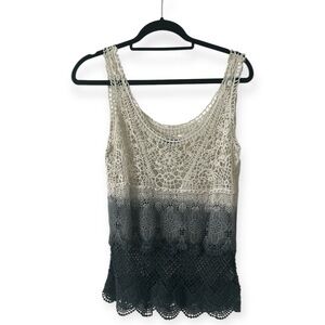 American Eagle Crochet Bohemian Sleeveless Ombré Tank Top